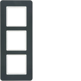 Berker 10136186 Rahmen 3fach. Q.7. anthrazit samt