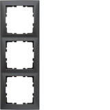 Berker 10139949 Rahmen 3fach S.1 anthrazit. matt