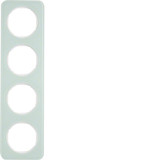 Berker 10142109 Rahmen 4fach R.1 Glas. polarweiß