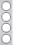 Berker 10142284 Rahmen 4fach R.3 Alu/schwarz