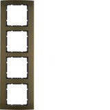 Berker 10143001 Rahmen 4fach B.3 Alu. braun/anthrazit