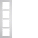 Berker 10143904 Rahmen 4fach B.3 Alu/polarweiß