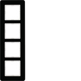 Berker 10146076 Rahmen 4fach. Q.7. Glas schwarz