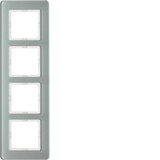 Berker 10146079 Rahmen 4fach. Q.7. Glas polarweiß