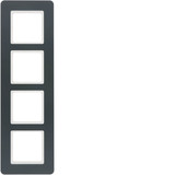 Berker 10146186 Rahmen 4fach. Q.7. anthrazit samt