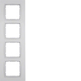 Berker 10146424 Rahmen 4fach B.7 alu. matt