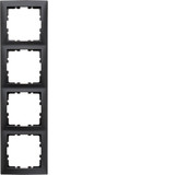 Berker 10149949 Rahmen 4fach. S.1. anthrazit matt