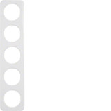 Berker 10152189 Rahmen 5fach R.1 polarweiß. glänzend