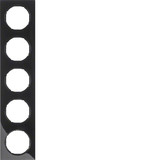 Berker 10152245 Rahmen 5fach R.3 schwarz. glänzend