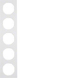 Berker 10152289 Rahmen 5fach R.3 polarweiß. glänzend