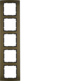 Berker 10153001 Rahmen 5fach B.3 Alu. braun/anthrazit