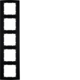 Berker 10153005 Rahmen 5fach B.3 Alu. schwarz/anthrazit