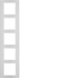 Berker 10153904 Rahmen 5fach B.3 Alu/polarweiß