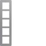 Berker 10156074 Rahmen 5fach. Q.7. Alu gestrahlt