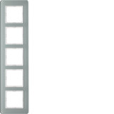 Berker 10156079 Rahmen 5fach. Q.7. Glas polarweiß