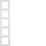 Berker 10156089 Rahmen 5fach Q.1 polarweiß. samt