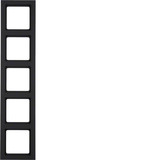 Berker 10156096 Rahmen 5fach Q.3 anthrazit. samt