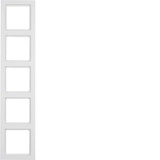 Berker 10156099 Rahmen 5fach Q.3 polarweiß. samt