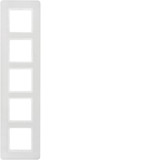 Berker 10156189 Rahmen 5fach. Q.7. polarweiß samt