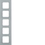 Berker 10156414 Glasrahmen 5fach B.7 alu