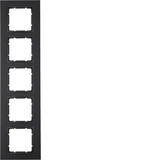 Berker 10156626 Rahmen 5fach B.7 anthrazit. matt