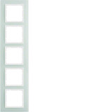 Berker 10156909 Glasrahmen 5fach B.7 polarweiß