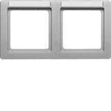 Berker 10226014 Rahmen 2fach mit Beschriftungsfeld waagerecht Q.1 alu samt. lackiert