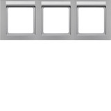 Berker 10236094 Rahmen 3fach mit Beschriftungsfeld waagerecht Q.3 alu samt. lackiert