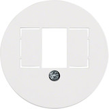 Berker 1040 Zentralstück mit TAE-Ausschnitt 1930/Glas/Palazzo polarweiß. glänzend