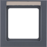 Berker 10516086 Rahmen mit Einsatz-Beschriftungsfeld 1fach Q.3 anthrazit. samt