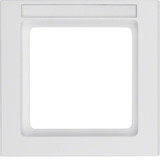 Berker 10516099 Rahmen 1fach mit Beschriftungsfeld Q.3 polarweiß. samt