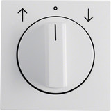 Berker 1080190900 Zentralstück mit Drehknopf für Jalousie-Drehschalter S.1/B.3/B.7 polarweiß. matt