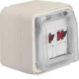 Berker 11963512 Stereo-Lautsprecher-Anschlussdose AP W.1 polarweiß