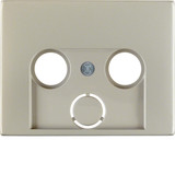 Berker 12017014 Zentralstück für Antennen-Steckdose 2- und 3Loch K.5 Edelstahl Rostfrei