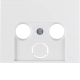 Berker 12017019 Zentralstück für Antennen-Steckdose 2- und 3Loch K.1 polarweiß. glänzend