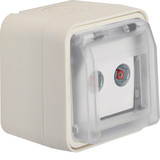 Berker 12033522 Antennen-Steckdose 2Loch Durchgangsdose AP W.1 polarweiß