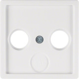 Berker 12036089 Zentralstück für Antennen-Steckdose 2- und 3Loch Q.x polarweiß. samt