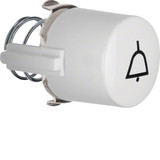 Berker 1227 Tasterknopf f. Druckt. u. Lichtsignal E10 1930/Glas/Palazzo polarweiß. glänzend