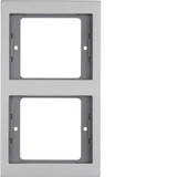 Berker 13237003 Rahmen 2fach senkrecht. K.5. Alu. Aluminium eloxiert