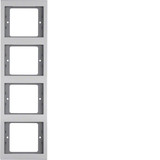 Berker 13437003 Rahmen 4fach senkrecht K.5 Alu