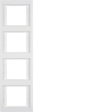 Berker 13437009 Rahmen 4fach senkrecht K.1 polarweiß. glänzend