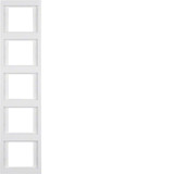 Berker 13537009 Rahmen 5fach senkrecht K.1 polarweiß. glänzend