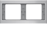 Berker 13637003 Rahmen 2fach waagerecht. K.5. Alu. Aluminium eloxiert