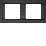 Berker 13637006 Rahmen 2fach waagerecht. K.1. anthrazit matt. lackiert