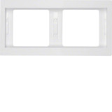 Berker 13637009 Rahmen 2fach waagerecht. K.1. polarweiß glänzend
