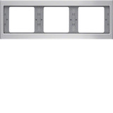 Berker 13737003 Rahmen 3fach waagerecht. K.5. Alu. Aluminium eloxiert