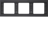 Berker 13737006 Rahmen 3fach waagerecht. K.1. anthrazit matt. lackiert