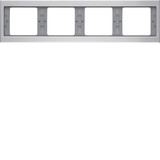 Berker 13837003 Rahmen 4fach waagerecht K.5 Alu