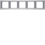 Berker 13937003 Rahmen 5fach waagerecht K.5 Alu