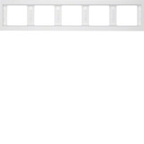 Berker 13937009 Rahmen 5fach waagerecht K.1 polarweiß. glänzend